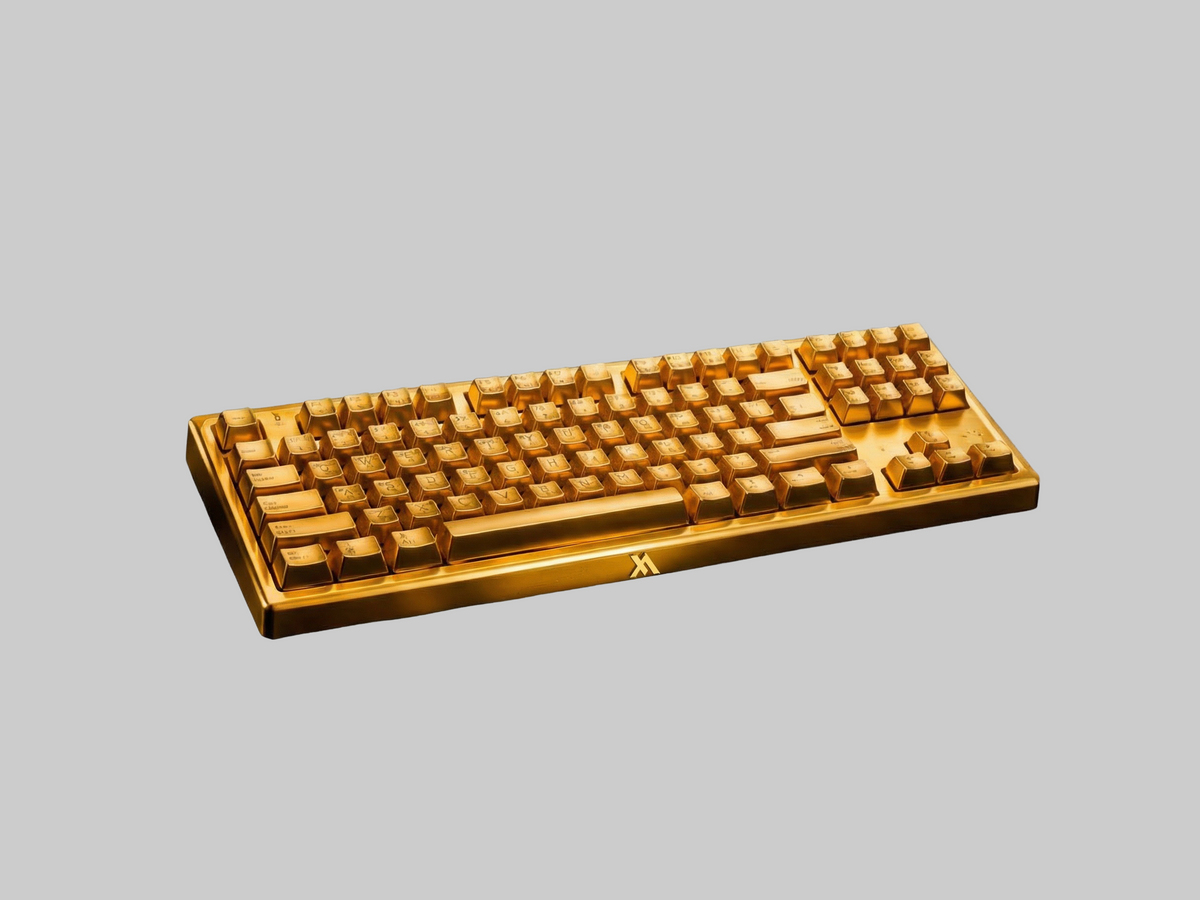 Gold Logitech Computer Keyboard 24 Karat Gold Keyboard – FATE Esports